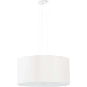 Bílé závěsné svítidlo s textilním stínidlem ø 50 cm Volta – Nice Lamps obraz