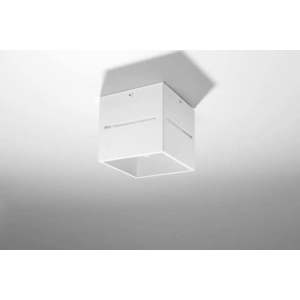 Bílé stropní svítidlo s kovovým stínidlem 10x10 cm Lorum – Nice Lamps obraz