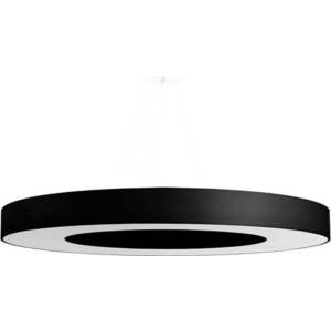 Černé závěsné svítidlo s textilním stínidlem ø 90 cm Galata Slim – Nice Lamps obraz