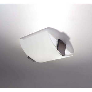 Bílé stropní svítidlo se skleněným stínidlem 33x30 cm Eva – Nice Lamps obraz