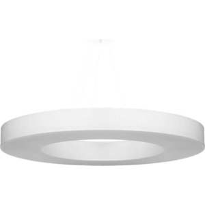 Bílé závěsné svítidlo s textilním stínidlem ø 90 cm Galata Slim – Nice Lamps obraz