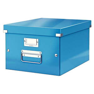 Modrý kartonový úložný box s víkem 28x37x20 cm Click&Store – Leitz obraz