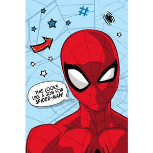 Červeno-modrá dětská deka z mikroflanelu 100x150 cm Spiderman – Jerry Fabrics obraz