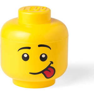 Žlutý úložný box ve tvaru hlavy LEGO® Silly, ⌀ 16, 3 cm obraz