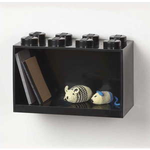 Dětská černá nástěnná police LEGO® Brick 8 obraz