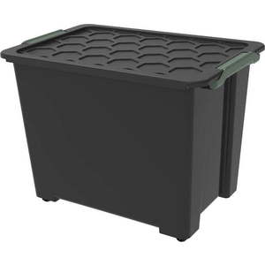 Leskle černý plastový úložný box s víkem Evo Safe - Rotho obraz