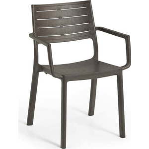 Tmavě šedá plastová zahradní židle Metaline – Keter obraz