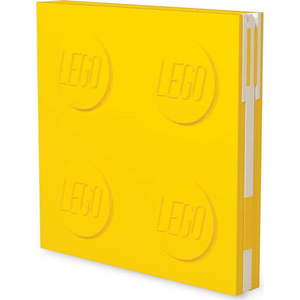 Žlutý čtvercový zápisník s gelovým perem LEGO®, 15, 9 x 15, 9 cm obraz