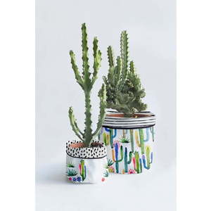 Sada 2 textilních obalů na květináč Surdic Watercolor Cactus obraz