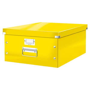 Žlutý kartonový úložný box s víkem 37x48x20 cm Click&Store – Leitz obraz