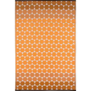 Oranžový venkovní koberec Green Decore Hexagon, 90 x 150 cm obraz