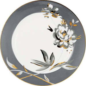 Bílo-šedý dezertní porcelánový talíř ø 20, 5 cm Aslaug – Green Gate obraz