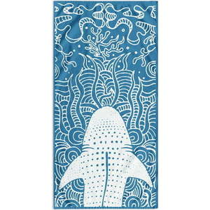Modrá plážová osuška 90x180 cm Shark – DecoKing obraz