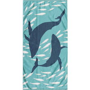 Modrá plážová osuška 90x180 cm Dolphin – DecoKing obraz