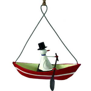 Vánoční závěsná ozdoba G-Bork Snowman in Rowboat obraz