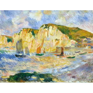 Reprodukce obrazu Auguste Renoir - Sea and Cliffs, 90 x 70 cm obraz