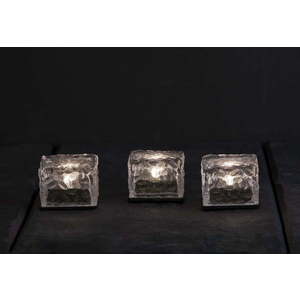Sada 3 venkovních solárních svíček Star Trading Candle Icecube, výška 5, 5 cm obraz