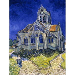 Obraz - reprodukce 30x40 cm The Church at Auvers, Vincent van Gogh – Fedkolor obraz