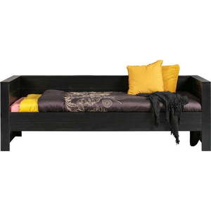Černá postel/sofa z borovicového dřeva WOOOD Dennis, 90 x 200 cm obraz
