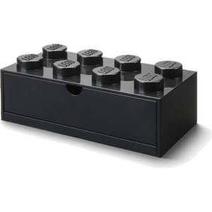 Černý stolní box se zásuvkou LEGO® Brick, 31, 6 x 11, 3 cm obraz