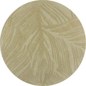 Zelený vlněný kulatý koberec ø 160 cm Lino Leaf – Flair Rugs obraz