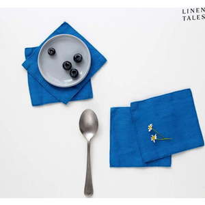 Modré látkové podtácky v sadě 4 ks – Linen Tales obraz