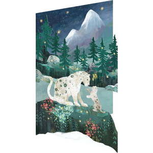 Přání s vánočním motivem v sadě 5 ks Snow Leopard – Roger la Borde obraz