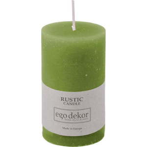 Zelená svíčka Rustic candles by Ego dekor Rust, doba hoření 38 h obraz