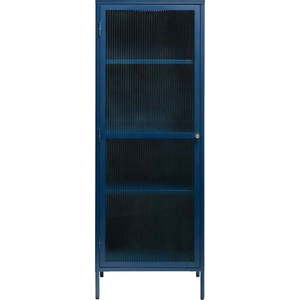 Modrá kovová vitrína Unique Furniture Bronco, výška 160 cm obraz