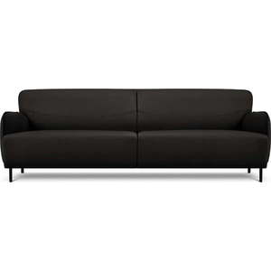Černá kožená pohovka Windsor & Co Sofas Neso, 235 x 90 cm obraz