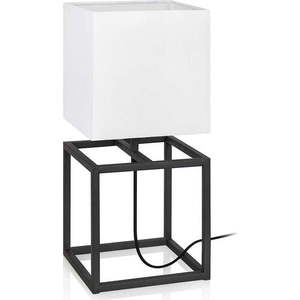 Černo-bílá stolní lampa Markslöjd Cube, 20 x 20 cm obraz