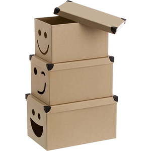 Kartonové dětské úložné boxy v sadě 10 ks Smile – Casa Selección obraz