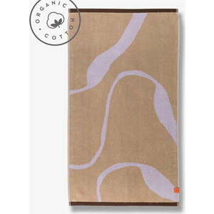 Osuška z Bio bavlny v levandulové a světle hnědé barvě 70x133 cm Nova Arte – Mette Ditmer Denmark obraz