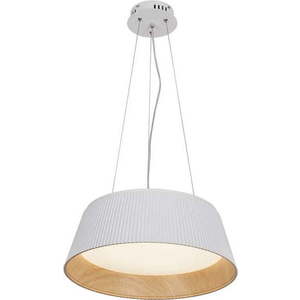 LED závěsné svítidlo s kovovým stínidlem v bílo-přírodní barvě ø 45 cm Umbria – Candellux Lighting obraz