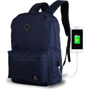 Tmavě modrý batoh s USB portem My Valice SPECTA Smart Bag obraz