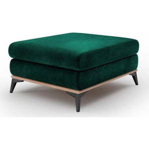 Lahvově zelený puf se sametovým potahem Windsor & Co Sofas Astre obraz