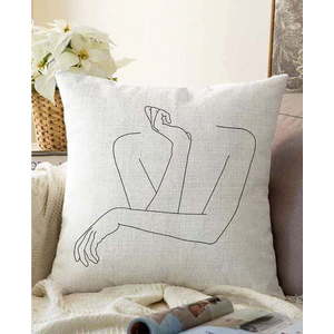 Povlak na polštář s příměsí bavlny Minimalist Cushion Covers Pose, 55 x 55 cm obraz