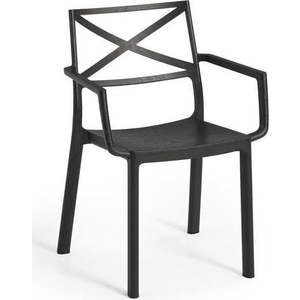 Černá plastová zahradní židle Metalix – Keter obraz