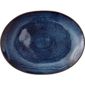 Černomodrý servírovací talíř z kameniny 22.5x30 cm Mensa – Bitz obraz