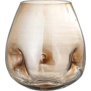 Hnědá skleněná váza Bloomingville Ifza, výška 20 cm obraz
