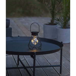 Černá LED lucerna Star Trading Eddy, výška 15, 5 cm obraz