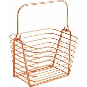 Oranžový kovový závěsný košík iDesign, 21, 5 x 19 cm obraz
