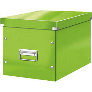 Zelený kartonový úložný box s víkem 32x36x31 cm Click&Store – Leitz obraz