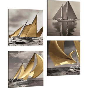 Dekorativní vícedílný obraz Boats, 33 x 33 cm obraz