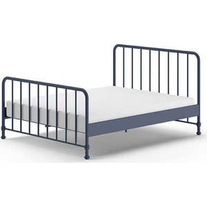 Modrá kovová jednolůžková postel s roštem 160x200 cm BRONXX – Vipack obraz