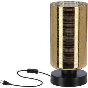 Stolní lampa se skleněným stínidlem v černo-zlaté barvě (výška 25 cm) Cox – Candellux Lighting obraz