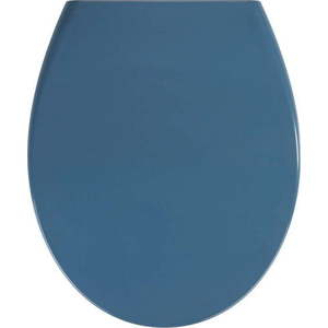 Tmavě modré WC sedátko se snadným zavíráním Wenko Samos, 44, 5 x 37, 5 cm obraz