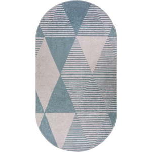 Modrý pratelný koberec 80x120 cm Oval – Vitaus obraz