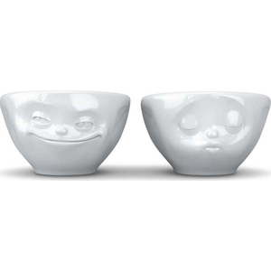 Bílé porcelánové misky v sadě 2 ks 100 ml Grinning & Kissing – 58products obraz