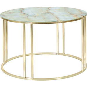 Bílo-zlatý konferenční stolek Mauro Ferretti Sepa, ø 75 cm obraz